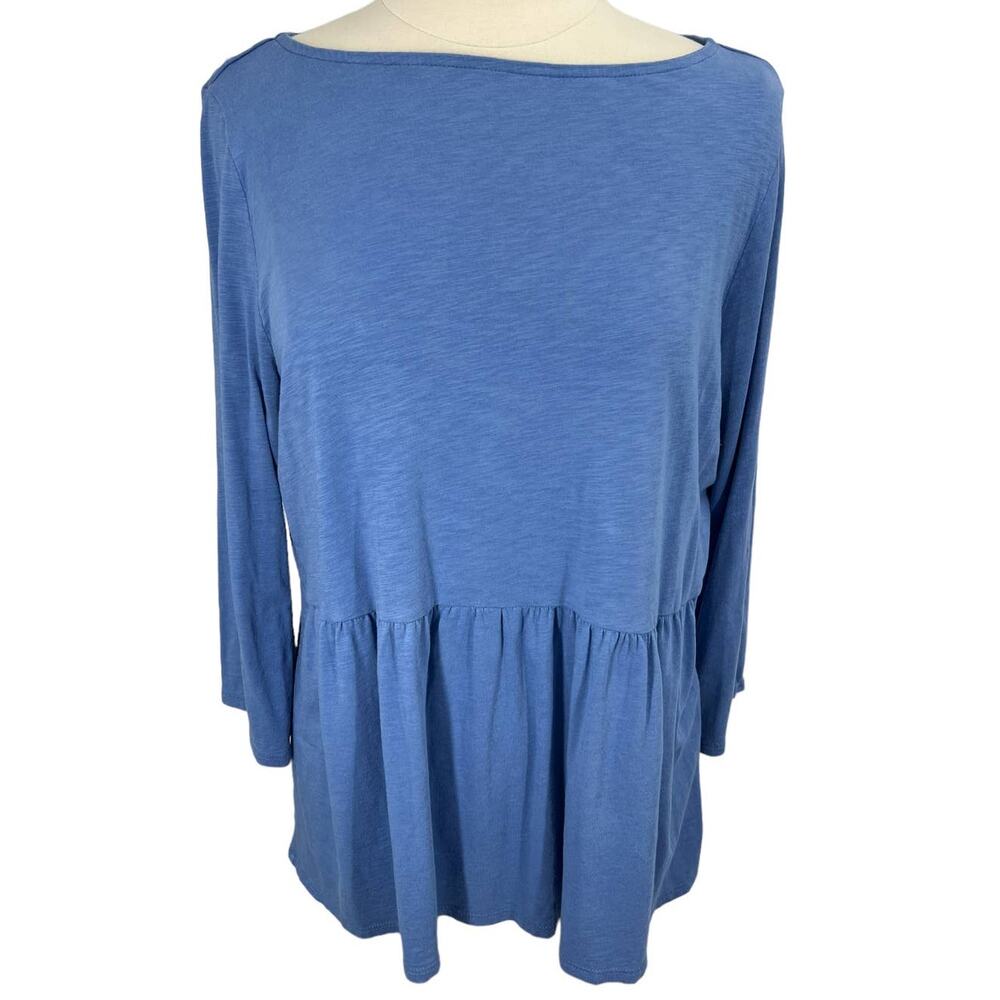 J.Jill Blue Flowy Shirt SZ Large